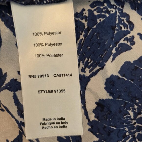 🔴 Jessica Simpson Maternity Top Womens 1X Blue Red Floral Asymmetrical Tunic - Picture 9 of 13